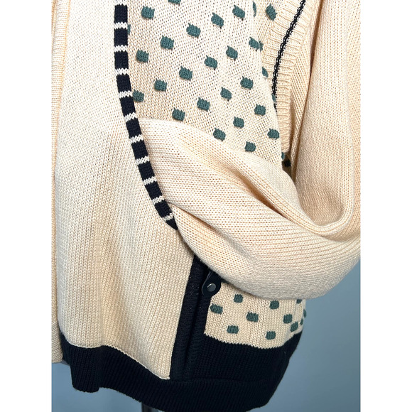 Jaime Sadock Sweater Jacket Medium Zip Up Convertible Vest Golf Lined Vtg NWT - Picture 8 of 14